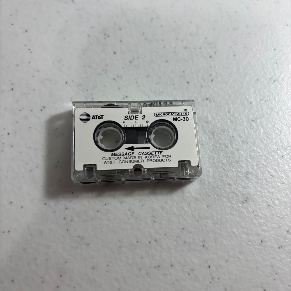 AT&T MC-30 Microcassette Message Cassette Tape 30 Minute Made in Korea Vintage - Picture 2 of 2